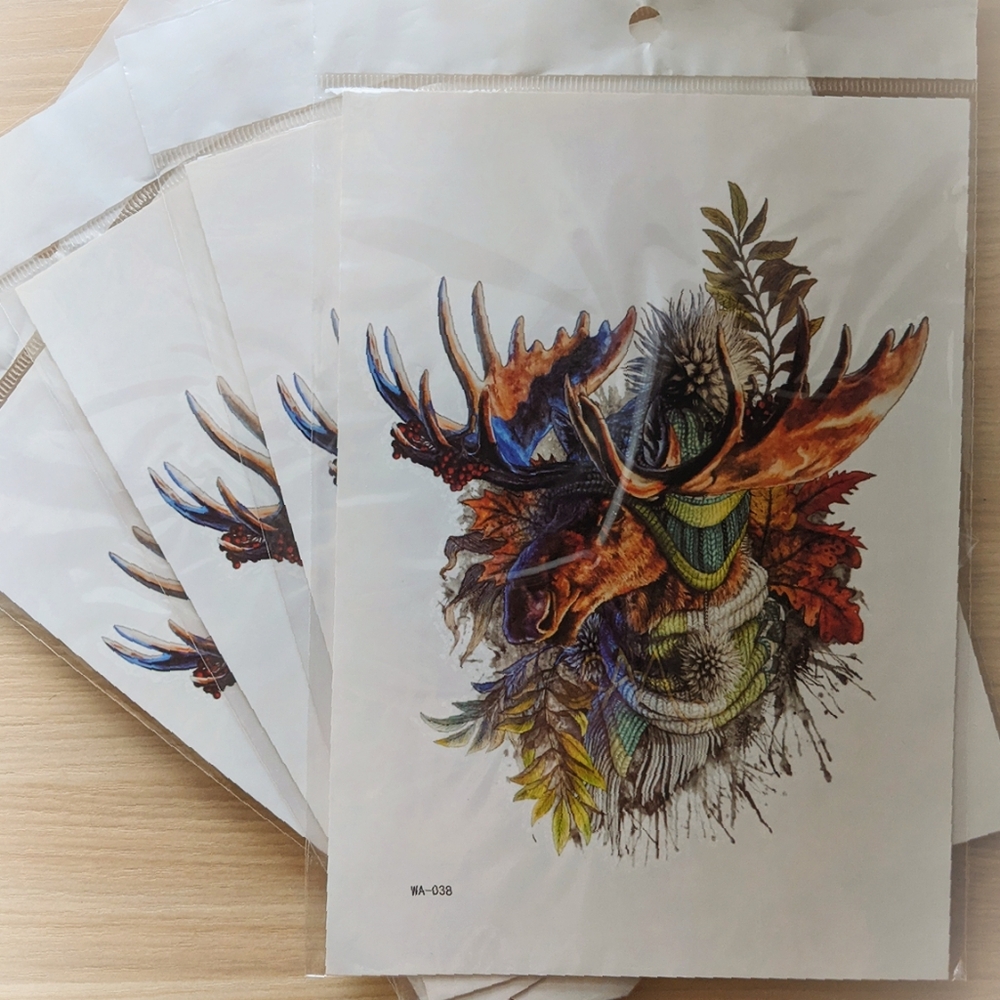 (7/$25) 4x Large Moose Temporary Tattoos 🫎